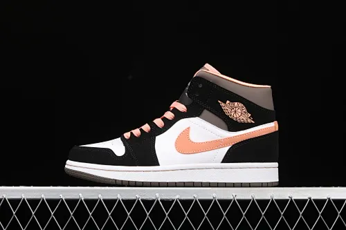 All categories Air Jordan Jordan series basketball shoes Air Jordan 1 Mid G version pure original Air Jordan 1 Mid AJ1 Joe 1 black pink peach Goddess Day mid-top basketball shoes DH0210-100